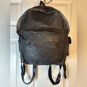 Bojola Firenze Fine Italian Leather Black Backpack - Rare Item -Vintage.